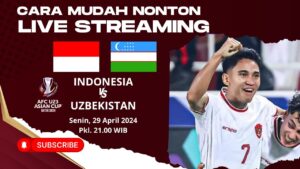 LiveStreaming Indonesia vs Uzbekistan