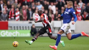 Wissa menghadiahkan gol kedua Brentford ke gawang Ipswich